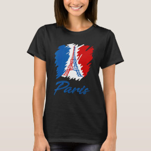 Camiseta Paris França Bandeira Eiffel Torre Francês Souveni