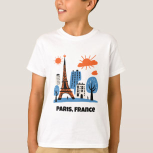Camiseta Paris França Crianças Europa Férias Lembrança Meni
