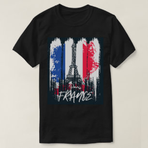 Camiseta Paris França Desenho Torre Eiffel a Pincelada