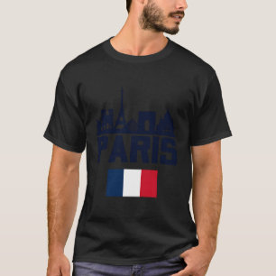 Camiseta Paris França Eiffel Tower Skyline Paris