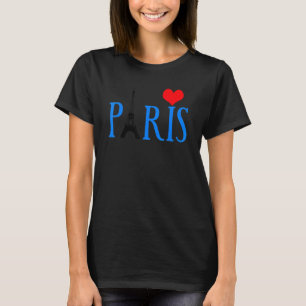 Camiseta Paris França Torre Eiffel Heart