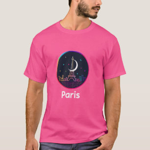 Camiseta Paris França Torre Eiffel Na moda Modern Viagem Va
