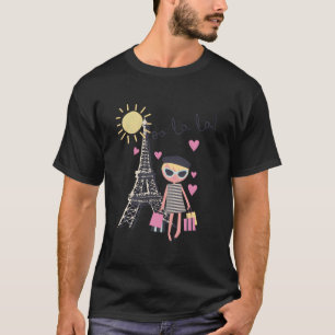 Camiseta Paris França Torre Eiffel Retro Souvenir Gift Girl