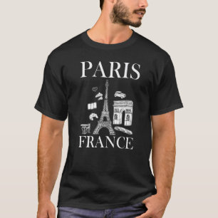 Camiseta Paris França Torre Eiffel Torre França Bela Paris 