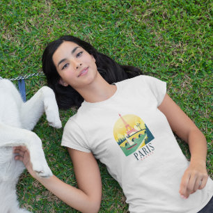 Camiseta Paris França Viagens vintage Romântica