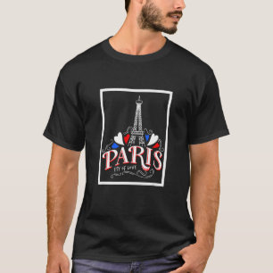 Camiseta Paris France & Eiffel Tower Illustration Hand Draw