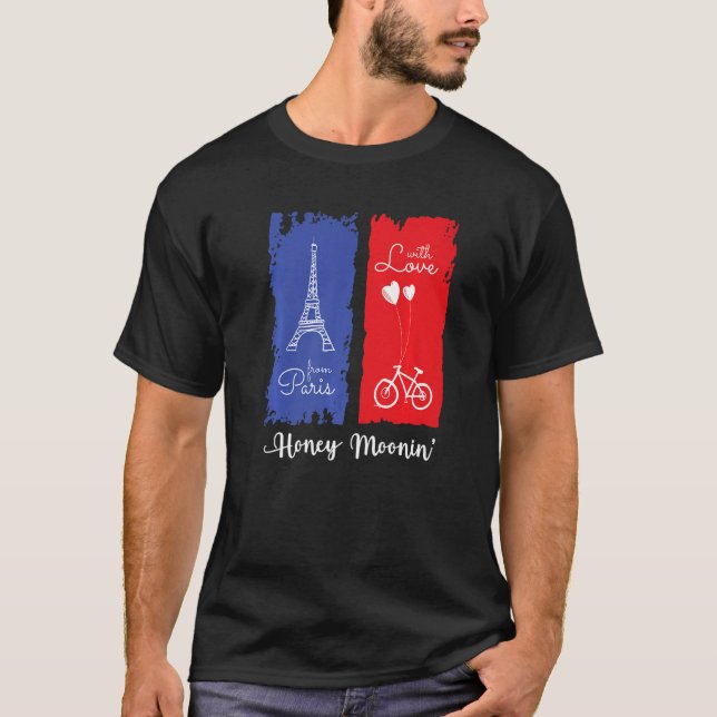 Camiseta Paris France Honeymoon Premium (Frente)
