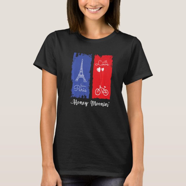 Camiseta Paris France Honeymoon Premium (Frente)