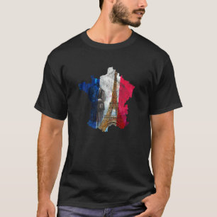 Camiseta Paris francesa Torre Eiffel Marselha Bonjour Men