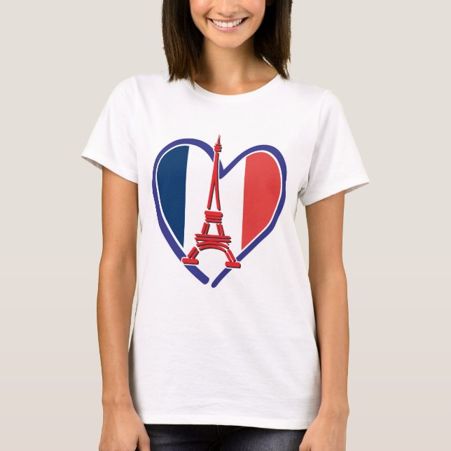 Camiseta Paris Love Heart (Frente)