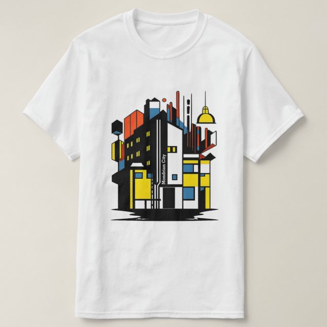Camiseta paris mondrian city jnf (Frente do Design)