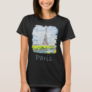 Camiseta Paris Mulheres Torre Eiffel França