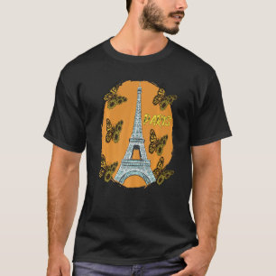 Camiseta Paris Retro Eiffel Torre Borboleta França Amor Liv