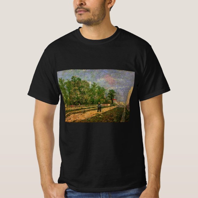 Camiseta Paris Road com Peasant por Vincent van Gogh (Frente)