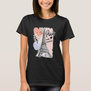 Camiseta Paris Romântica Mon Amour Paris Meu Amor Torre Eif