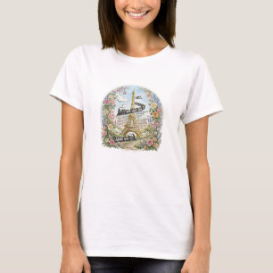Camiseta Paris Romântica, Torre Eiffel, Arte Francesa