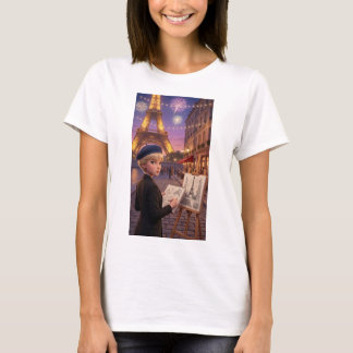 Camiseta Paris Sketchbook Fireworks Night