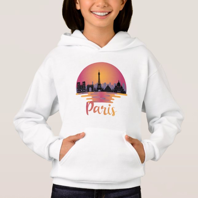 Camiseta Paris Skyline - França Viagem (Frente)