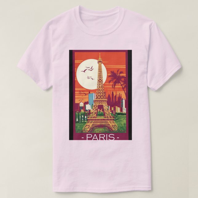 Camiseta Paris Sunset (Frente do Design)