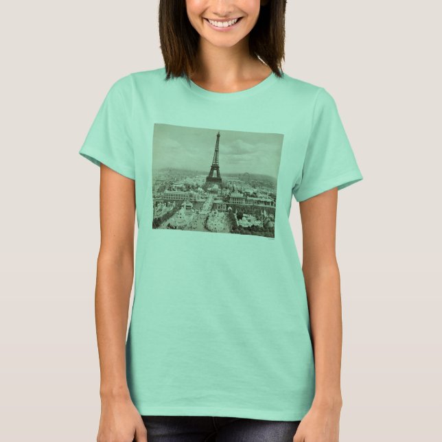Camiseta Paris: Torre Eiffel, 1900 (Frente)