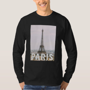 Camiseta Paris Torre Eiffel Design Estético Clássico