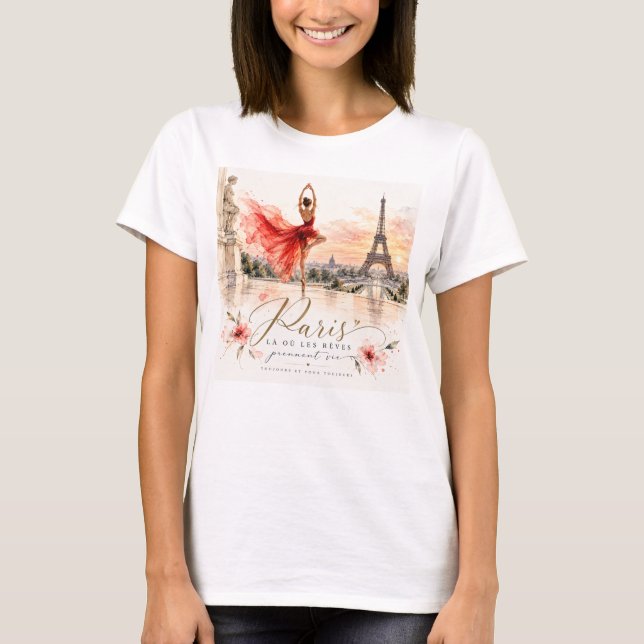 Camiseta Paris viewed from Trocadero (Frente)