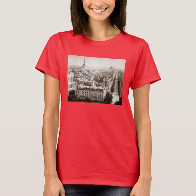 Camiseta Paris: Vista aérea, 1900 (Frente)
