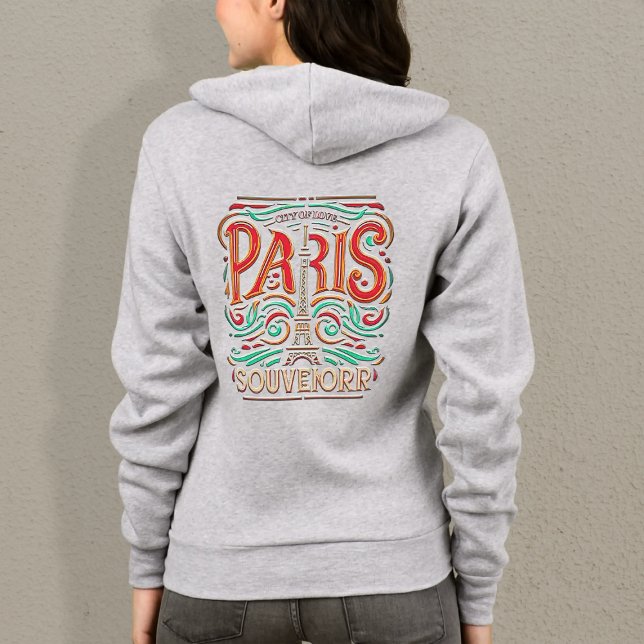 Camiseta Parisian Bloom Love Symphony Women Full-Zip Hoodie (Criador carregado)