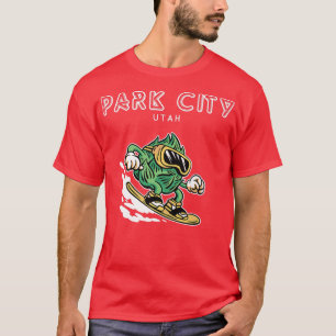 Camiseta Park City North Utah Funny Snowboard Beer Saltos