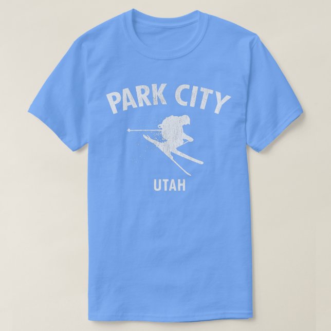 Camiseta Park City Skiing Ski Utah Gift (Frente do Design)