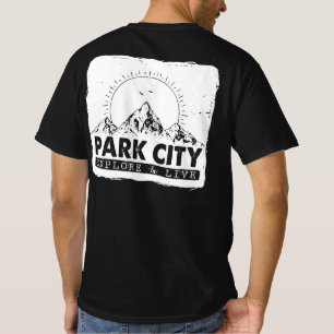 Camiseta Park City Utah Explora E Caminha Em direto