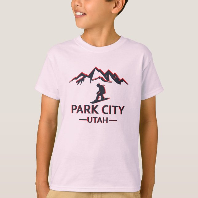 Camiseta Park City Utah snowboard (Frente)