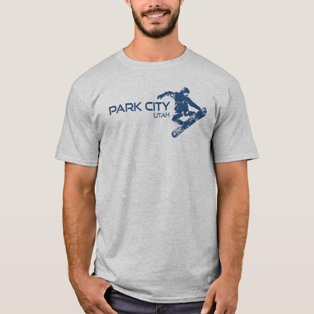 Camiseta Park City Utah Snowboarder (Frente)