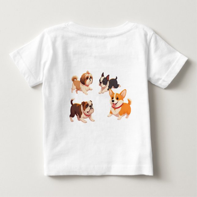 Camiseta "Park Pals: Cachorros de Cartoon em Play" (Verso)