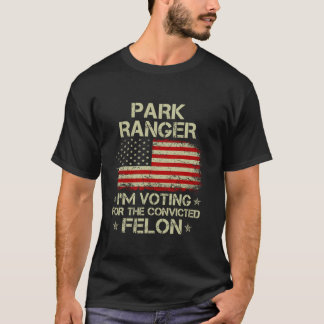 Camiseta PARK RANGER Voto A Favor do Felon Divertido