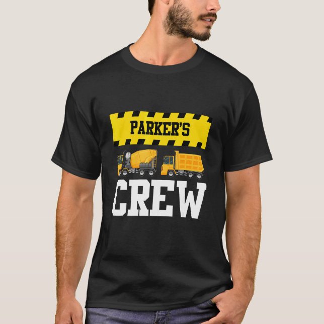 Camiseta Parker Construction Crew Custom Dumcaminhão Tru (Frente)
