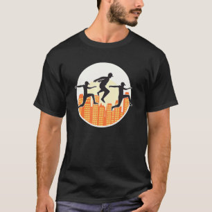 Camiseta Parkour City Free Running Backflip Pulando Extreme