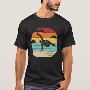 Camiseta Parkour de Treinamento Traceur de Execução de Pare