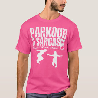 Camiseta Parkour E Sarcasmo Engraçado Parkour