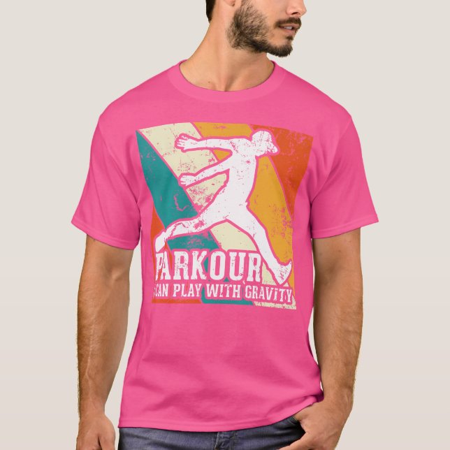 Camiseta Parkour Eu Posso Brincar Com Gravidade Gráfico Vin (Frente)