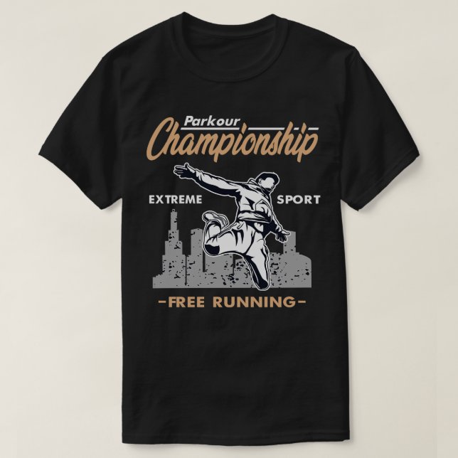 Camiseta PARKOUR Free Run hip (Frente do Design)