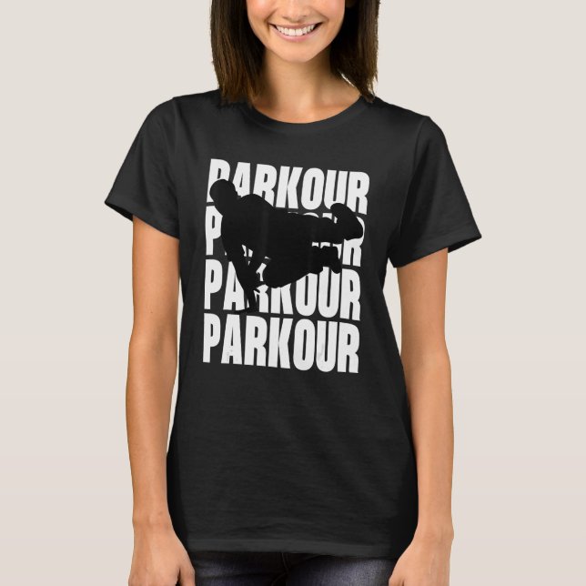 Camiseta Parkour Freerunner Freerunning Traceur Bold Silhou (Frente)