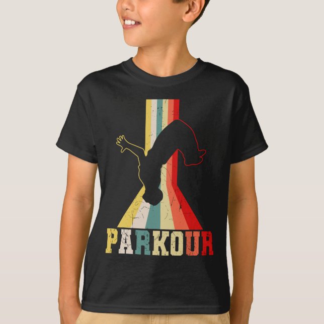 Camiseta Parkour Freerunner Traceur Retro Freerunning Men B (Frente)