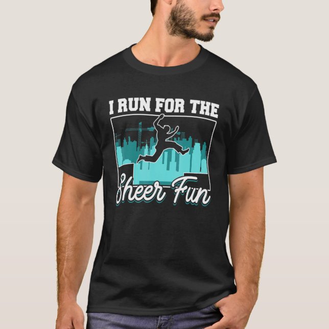 Camiseta Parkour Freerunning Atleta Traceur Eu Corro Para O (Frente)