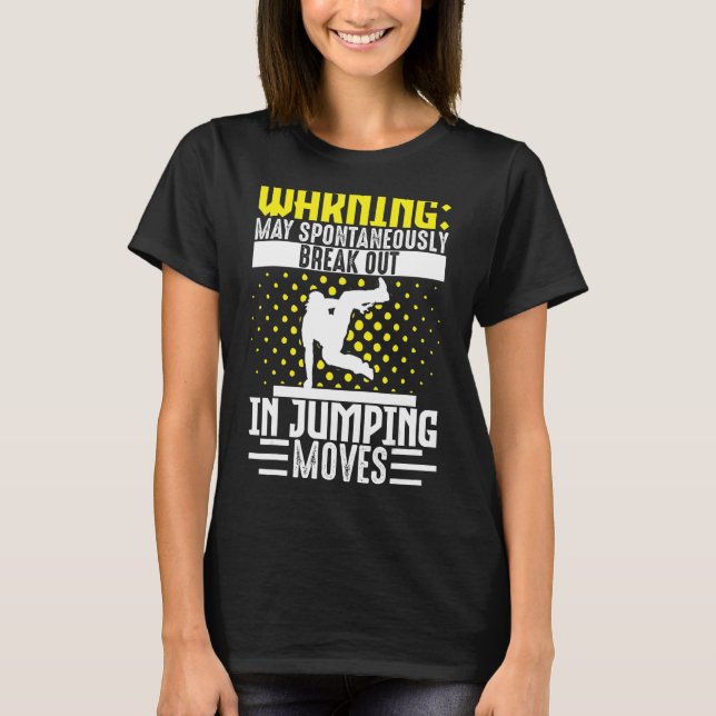Camiseta Parkour Freerunning Traceur Athlete Warning Maio (Frente)