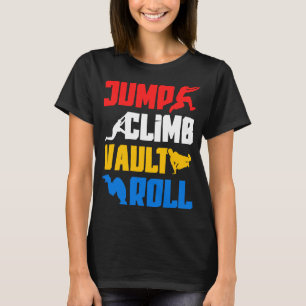 Camiseta Parkour Jump Escalb Cofre Roll Freerunning Freerun