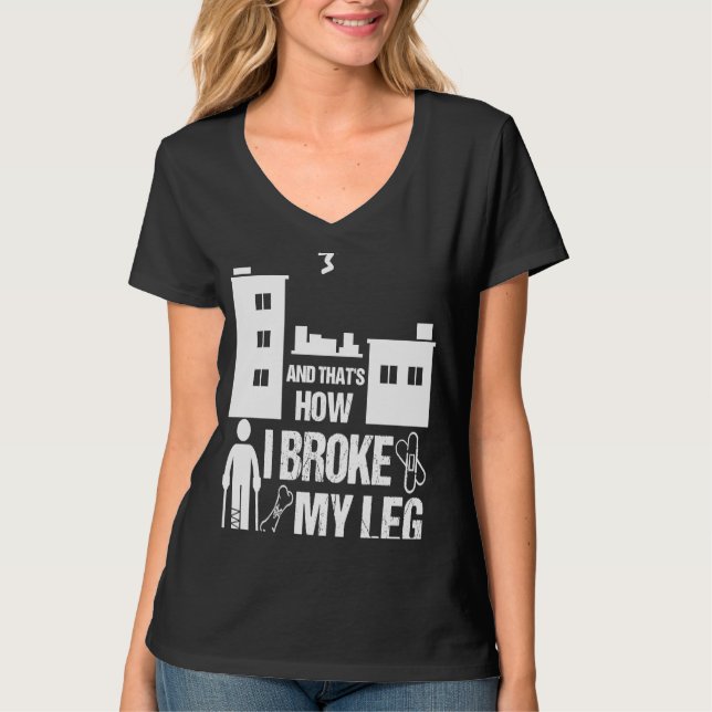Camiseta Parkour Loja Surgery Recuperação de Perna Quebrada (Frente)