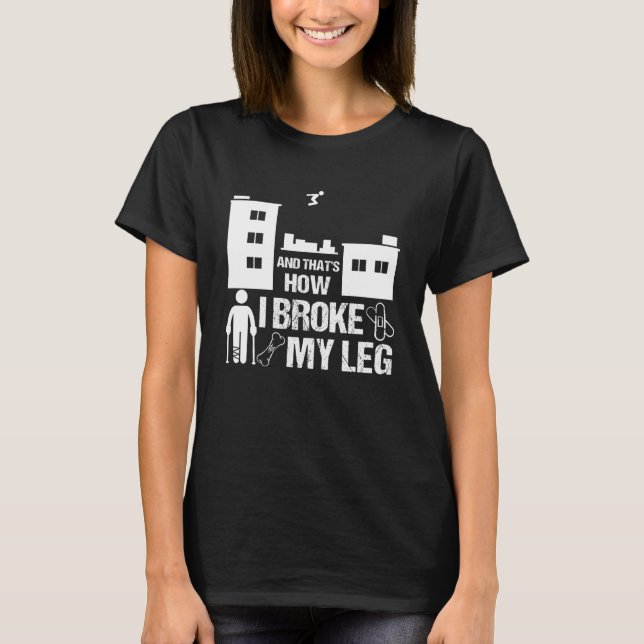 Camiseta Parkour Loja Surgery Recuperação de Perna Quebrada (Frente)