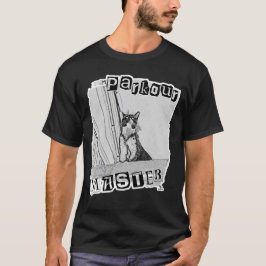 Camiseta  Parkour Master Funny Punk Kitty Design