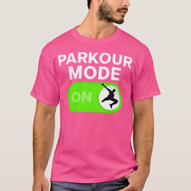 Camiseta Parkour Mode On Freerunning Silhouette Boys (Frente)